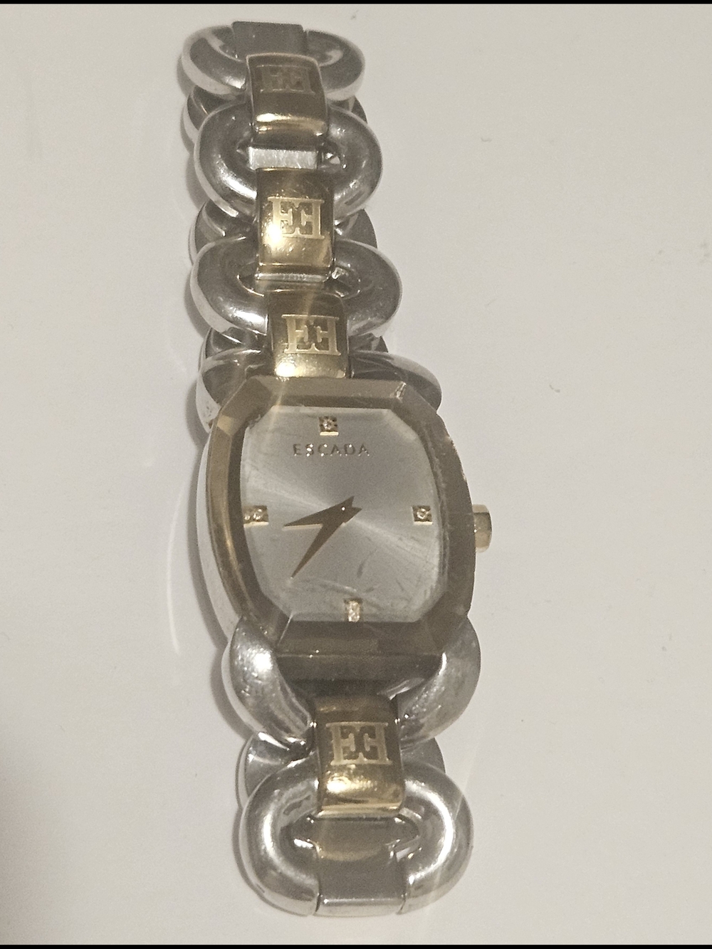 Escada Charlene Two-Tone Watch, Link Bracelet in Gold & Silver